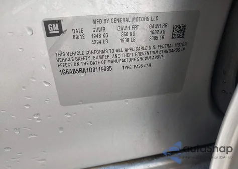 2013 Cadillac Ats Luxury from USA, damaged, VIN 1G6AB5RA1D0119935